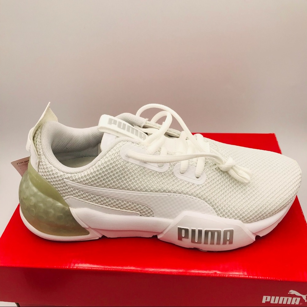 Puma cell phase Jr white metallic silver US4.5C